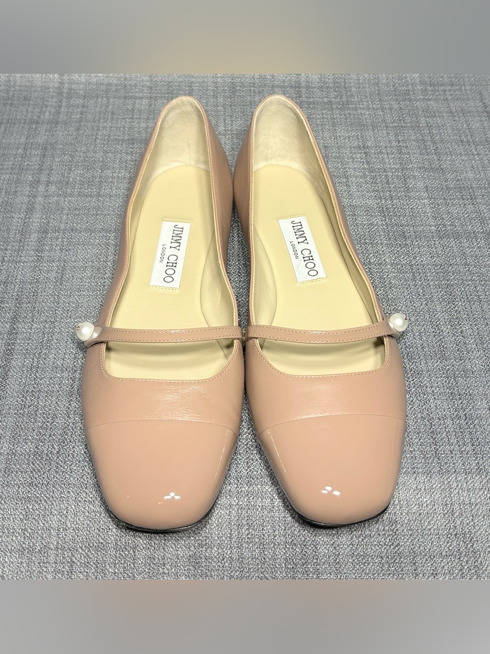 Jimmy Choo Elisa Cap Toe Ballet Flats Ballet Pink EU 38 / US 8 - Picture 3 of 8